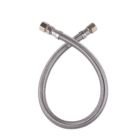 Hausen 20-Inch Stainless Steel Faucet Connector 3/8'' C X 3/8"MF, Faucet Supply Line, 2PK HA-FC-110